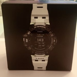 Casio G-shock watch GBDH1000,brand new, white (tiny yellow accent, digital